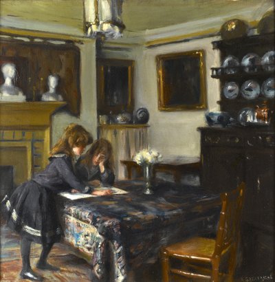 The dining room of John Singer Sargent, c.1884 by Albert de Belleroche